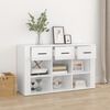 vidaXL Sideboard High gloss white Engineered wood Medium Sideboard