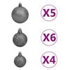 vidaXL Artificial Pre-lit Christmas Tree with Ball Set 47.2" 230 Branches