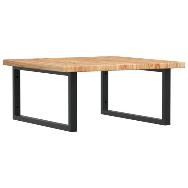 vidaXL Basin Shelf Wall Mounted Steel and Solid Wood Oak