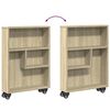 vidaXL Narrow Storage Trolley Sonoma Oak Engineered Wood Narrow