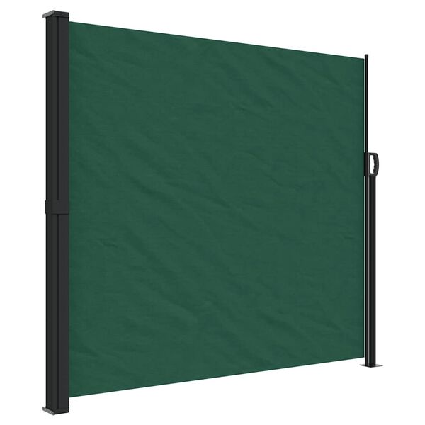 vidaXL Retractable Side Awning Dark Green