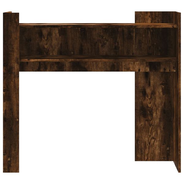 vidaXL Console Table Smoked Oak Engineered Wood 39.4 x 13.8 x 35.4 in