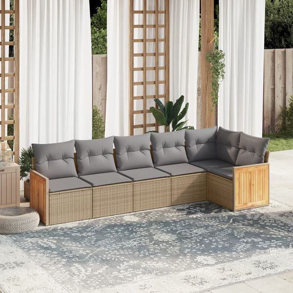 vidaXL Garden Sofa Set Beige