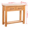 vidaXL Console Table Brown Solid Oak Wood Compact Storage