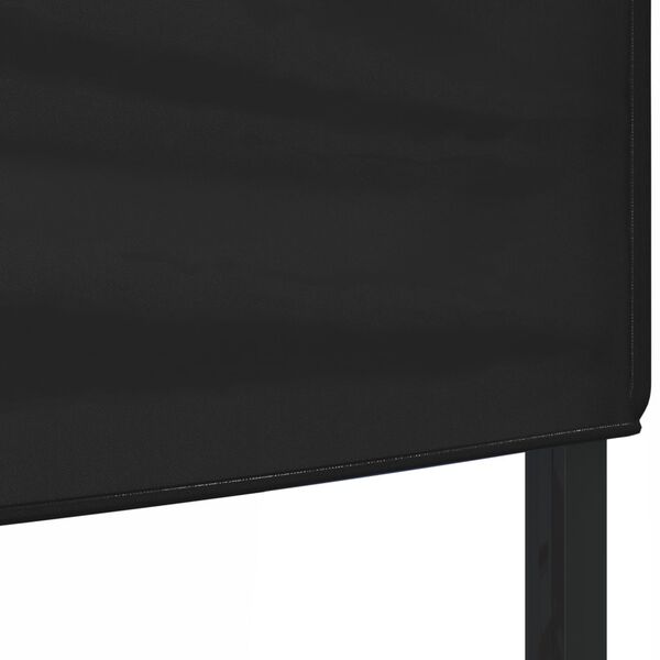 vidaXL Party Tent Black 210D Oxford Fabric with silver coating, Steel
