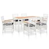 vidaXL Dining Set Natural, White, Black