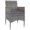 vidaXL Garden Dining Set Poly rattan: Grey