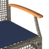vidaXL Patio Lounge Set Grey PE Rattan Standard UV-resistant materials
