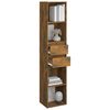 vidaXL Book Cabinet Smoked Oak Engineered Wood Tall and narrow