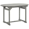 vidaXL Garden Dining Set Grey Solid acacia wood Large Foldable
