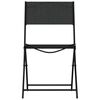 vidaXL Folding Bistro Set Black Steel, tempered glass, textilene Compact