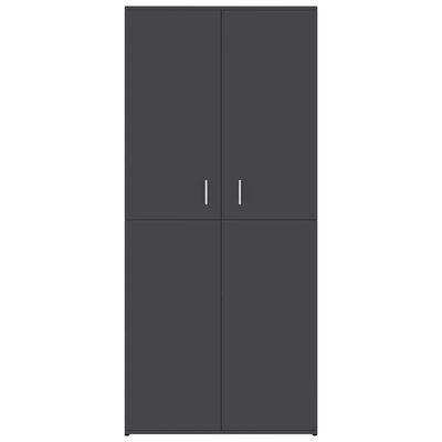 vidaXL Shoe Cabinet Gray 31.5"x15.4"x70.1" Engineered Wood