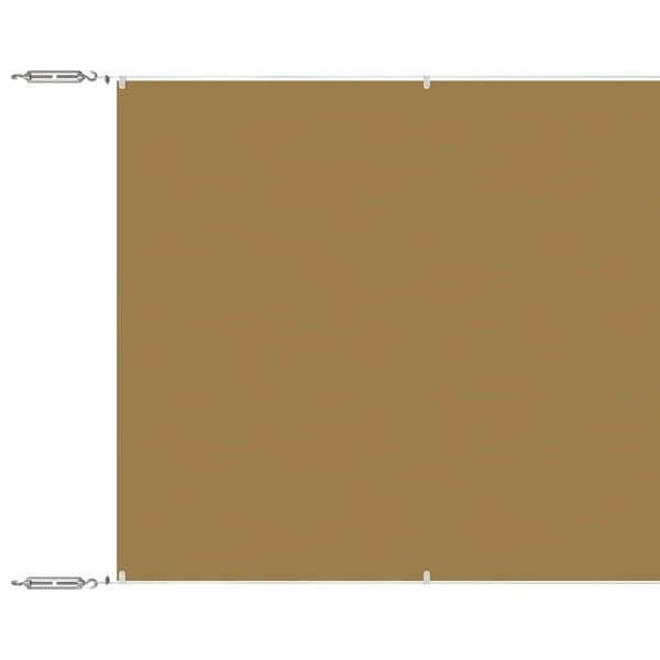 vidaXL Vertical Awning Beige Oxford fabric (100% polyester)