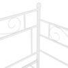 vidaXL Sofa Bed Frame White Powder-coated metal Single