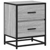 vidaXL Bedside Cabinet Set of 2 Grey Sonoma Engineered wood, steel