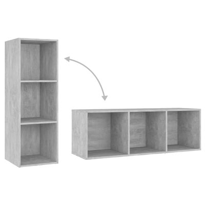 vidaXL TV Cabinets 4 pcs Concrete Gray 42.1"x13.8"x14.6" Engineered Wood