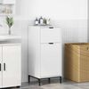 vidaXL Bathroom Cabinet with Door High gloss white 39.5 x 36 x 88 cm