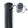 vidaXL Outdoor Solar Shower Black 217 cm PVC and aluminum
