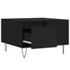 vidaXL Coffee Table Black Engineered Wood Medium Coffee Table Square