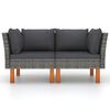 vidaXL Corner Sofa Grey and Anthracite