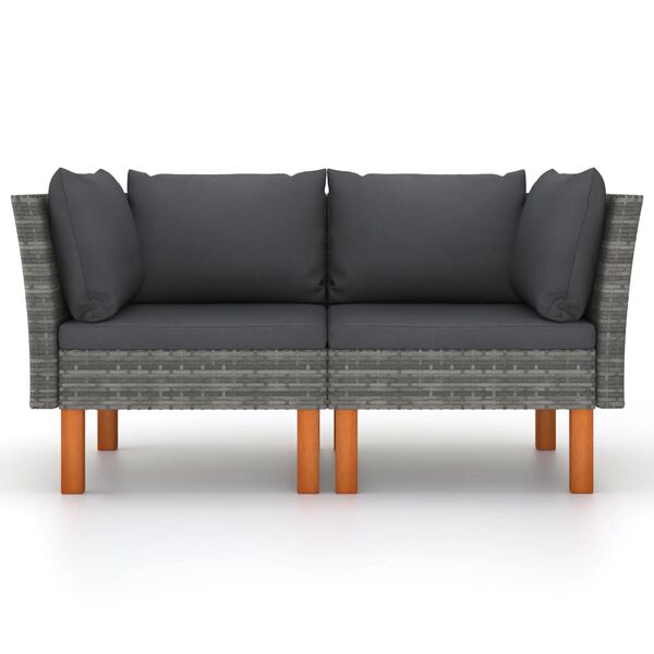 vidaXL Corner Sofa Grey and Anthracite