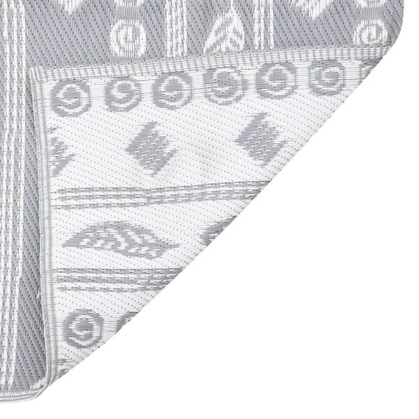 vidaXL Outdoor Rug Grey Polypropylene 47.2 in x 70.9 in Pattern