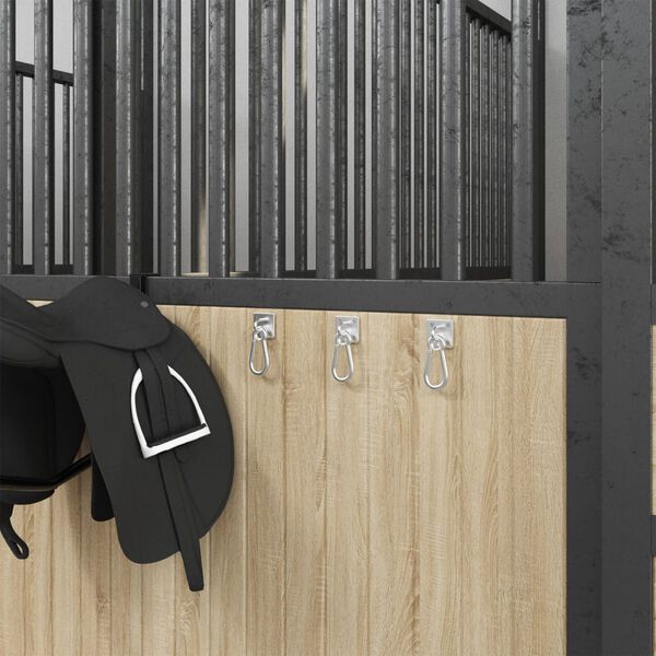 vidaXL Eye Plate Silver Steel Heavy Weight Endurance Eye Plates Other