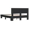 vidaXL Bed Frame Black Engineered Wood Double Durable Bed Frame