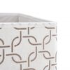 vidaXL Foldable Storage Box Set of 10 Cream with link pattern