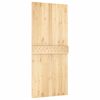 vidaXL Sliding Door with Hardware Set 35.4x82.7" Solid Wood Pine