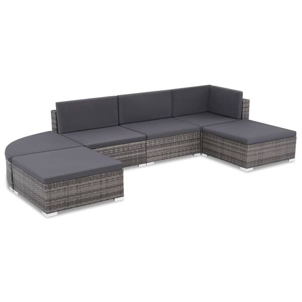 vidaXL Sofa Set Gray and Dark Gray