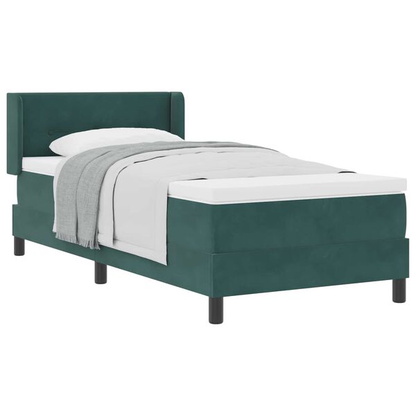vidaXL Box Spring Bed Dark Green 78.74 x 35.43 in Polyester