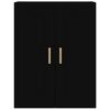 vidaXL Wall Cabinet Black Engineered wood Medium Wall Cabinet