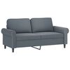 vidaXL Sofa Set Dark grey Velvet, metal, textilene, plywood 2-Seater