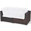 vidaXL Outdoor Furniture Set Brown, Cream White
