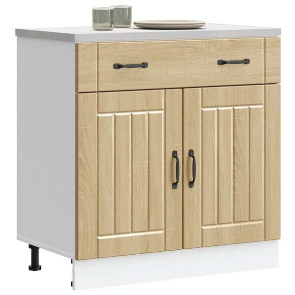 vidaXL Kitchen Base Cabinet Sonoma Oak Engineered Wood Medium