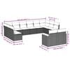 vidaXL Garden Sofa Set Black