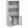 vidaXL Bookcase Concrete gray Engineered wood Medium Bookshelf