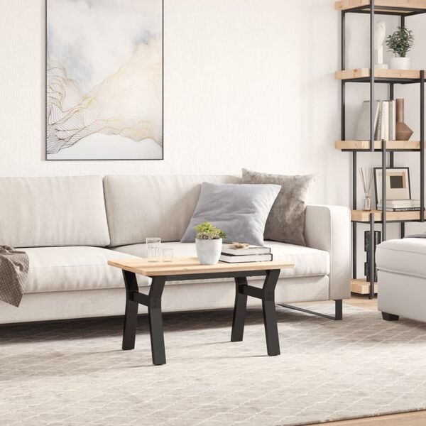 vidaXL Coffee Table Leg Black Powder-coated steel Medium Durable