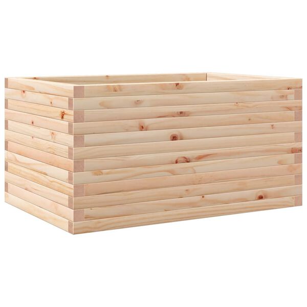 vidaXL Garden Planter Natural wood Solid pine wood Medium Garden Planter