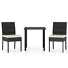 vidaXL Dining Set Black, Cream
