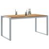 vidaXL Garden Dining Table Grey 62.99 x 31.50 x 29.53 in