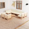 vidaXL Garden Lounge Set Honey brown Solid pine wood Medium Modular