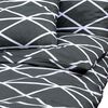 vidaXL Duvet Cover Set Gray 100% Cotton 88.6 x 86.6 in Duvet Cover Set