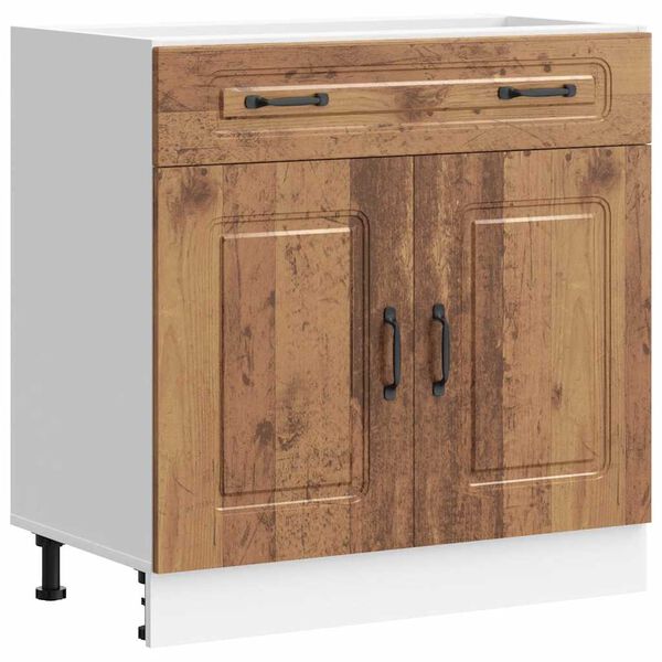 vidaXL Kitchen Base Cabinet Old wood Engineered wood 31.5 x 18.1 x 32.1 in