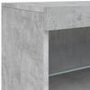 vidaXL Sideboard Concrete grey Engineered wood, glass Medium Sideboard