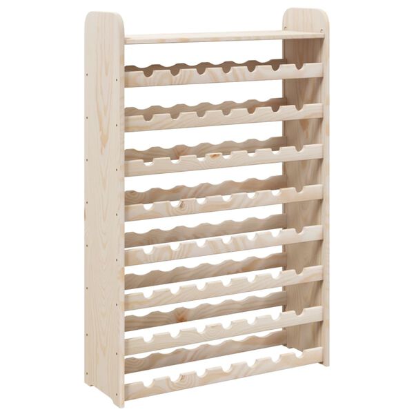 vidaXL Wine Rack with Top Board 28.5x9.8x43.9" Solid Wood Pine