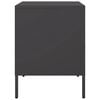 vidaXL Bedside Cabinet Set of 2 Black Steel Medium Adjustable Feet
