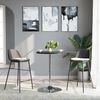 vidaXL Bar Table Black Engineered wood, Chrome steel Small