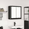 vidaXL Bathroom Wall Cabinet Black wood Engineered wood Medium
